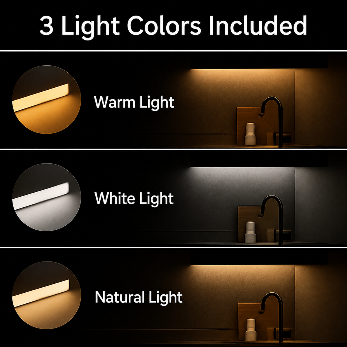 Réglette LED magnétique rechargeable à détecteur 30 ou 50 cm