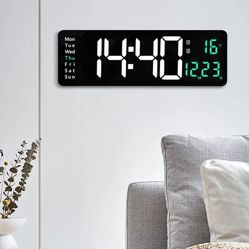Horloge murale LED 16 pouces avec minuterie et télécommande