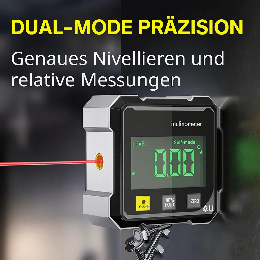 Inclinomètre numérique avec laser et base magnétique
