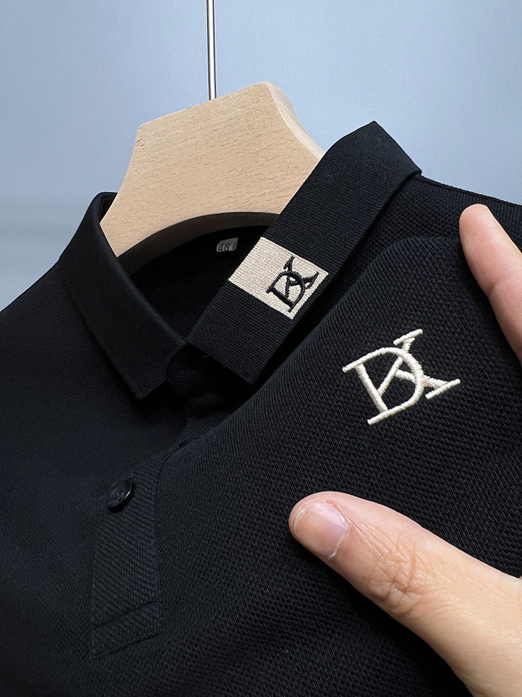Polo pour homme à col brodé