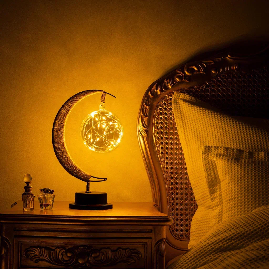 Lampe décorative LED à lueur lunaire, hauteur 27 cm