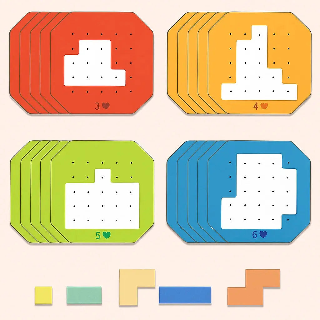 Puzzle de logique 108 pièces avec cartes défi