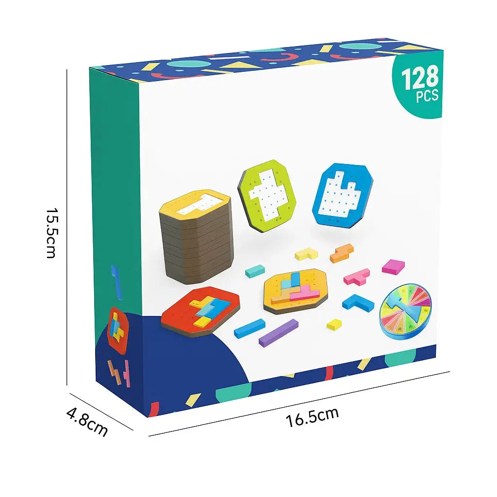 Puzzle de logique 108 pièces avec cartes défi