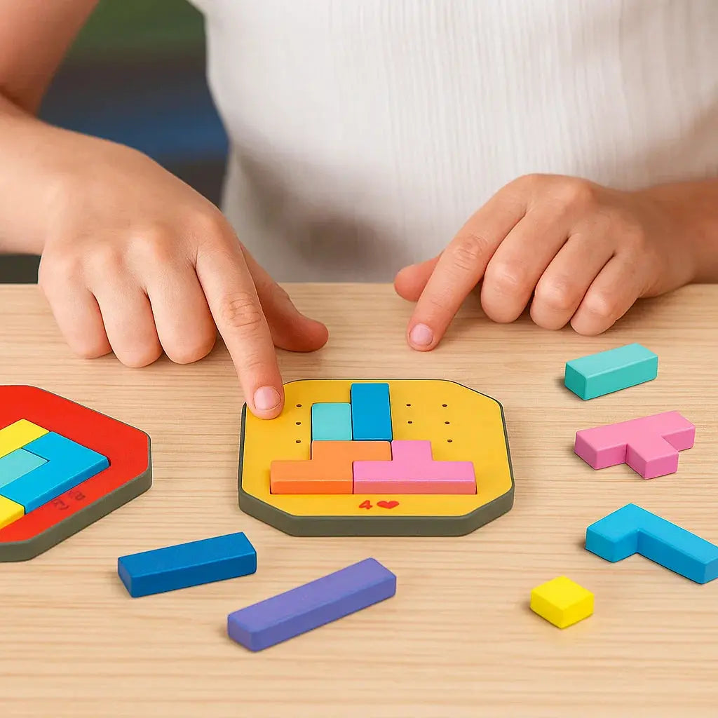 Puzzle de logique 108 pièces avec cartes défi