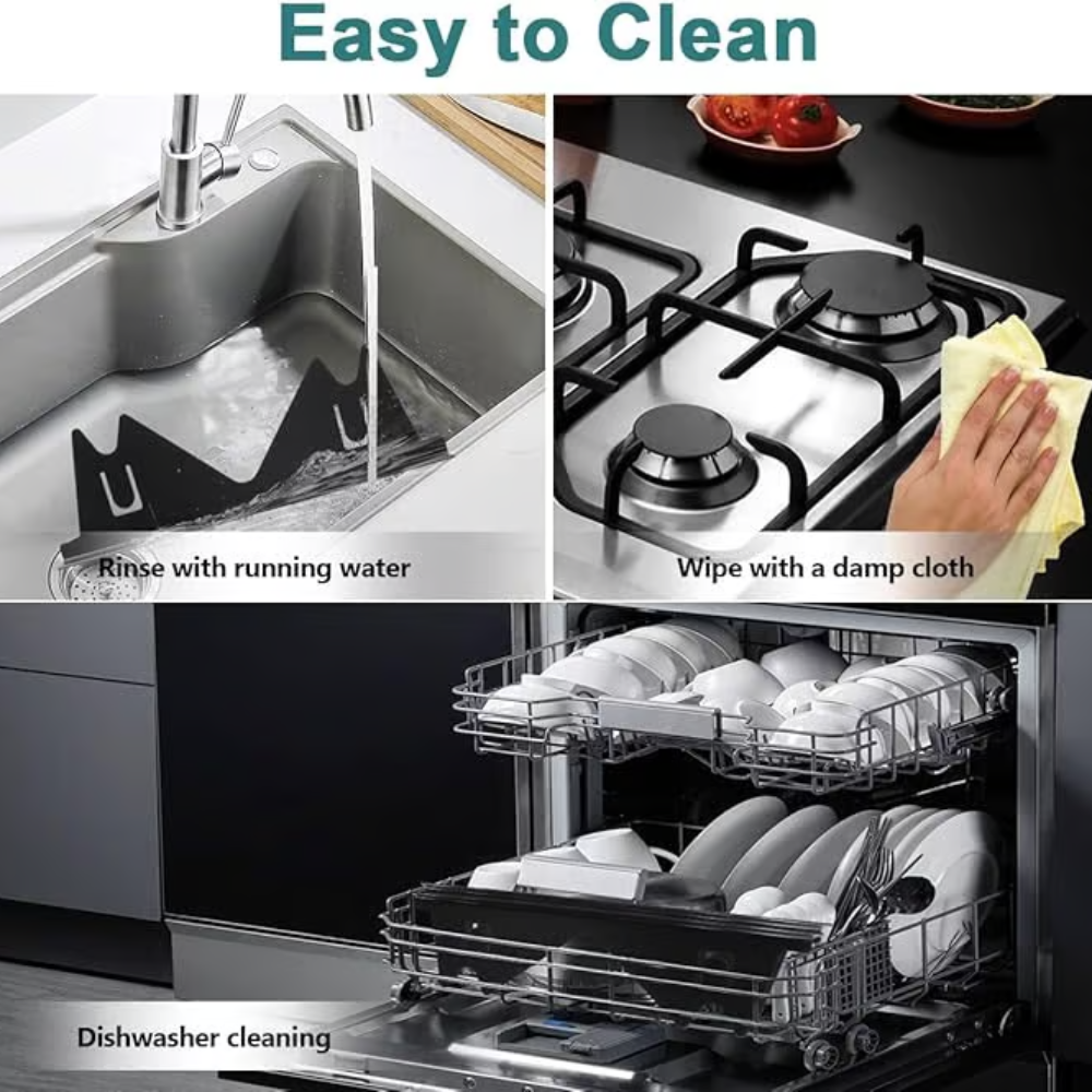 Cache-espace télescopique en inox pour cuisinière et plan de travail
