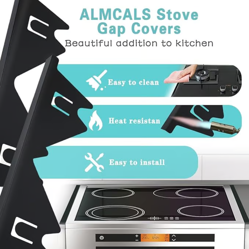Cache-espace télescopique en inox pour cuisinière et plan de travail