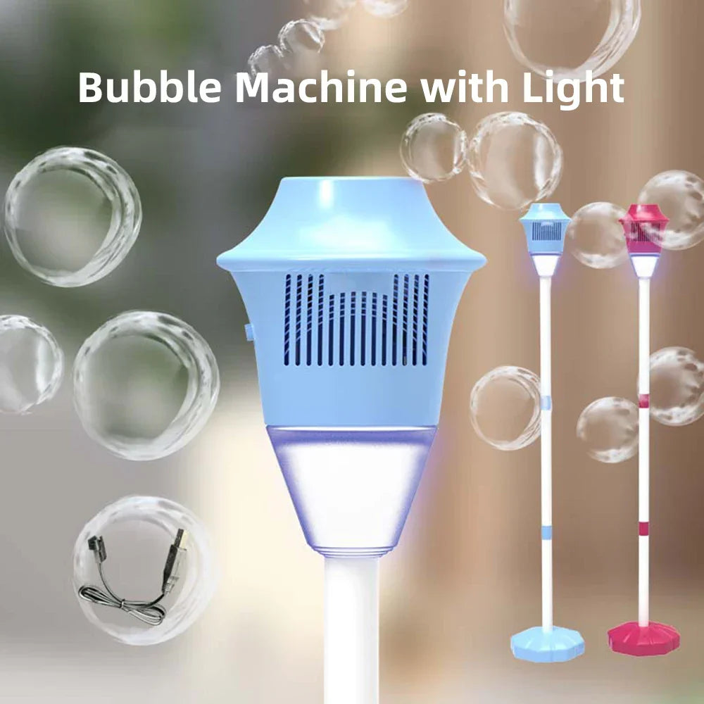 Machine à bulles en forme de lampadaire rechargeable