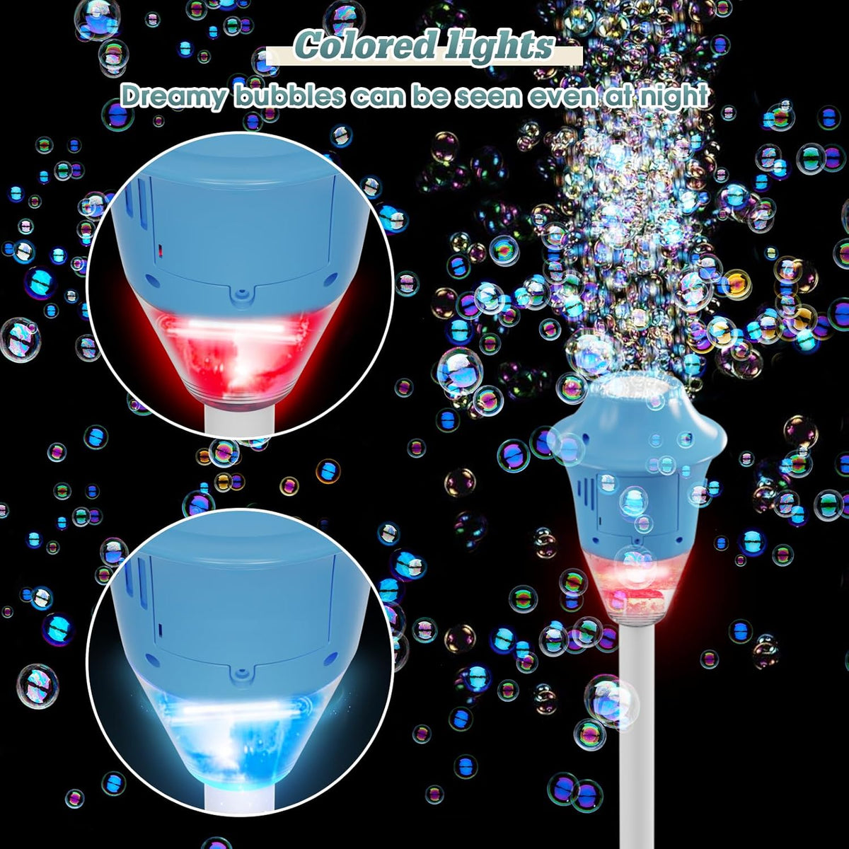 Machine à bulles en forme de lampadaire rechargeable