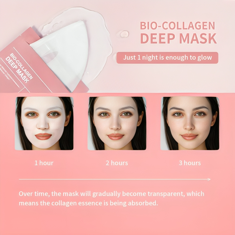 Masques hydrogel au collagène – 1 à 6 pièces