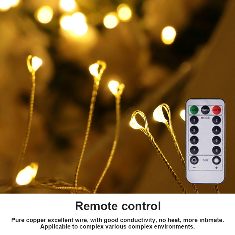 Guirlande LED sur fil de cuivre à piles