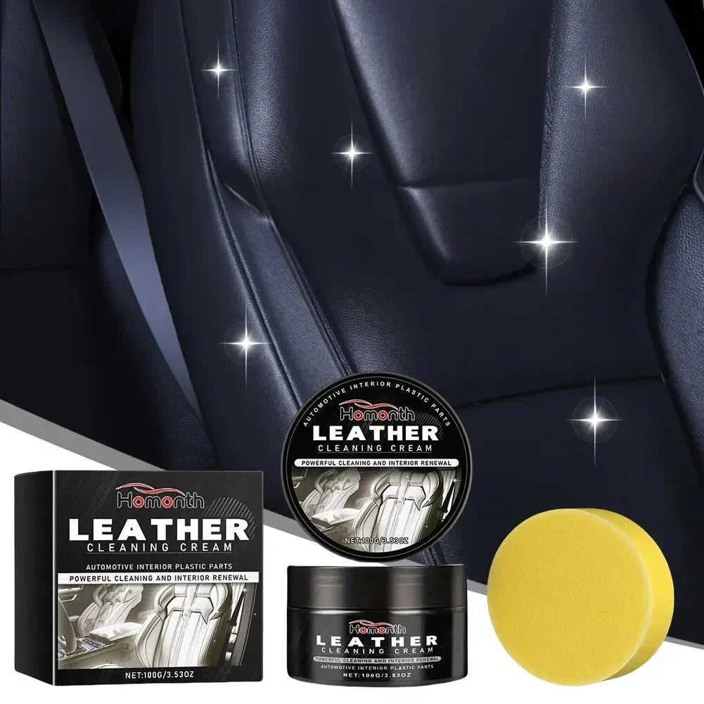 Lot de 2 crèmes d’entretien du cuir, 100 g