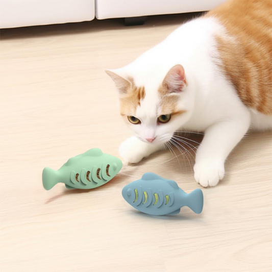 Felineau Poisson Peluche Herbe-à-Chat - Jouet Renifleur Sensoriel Félin