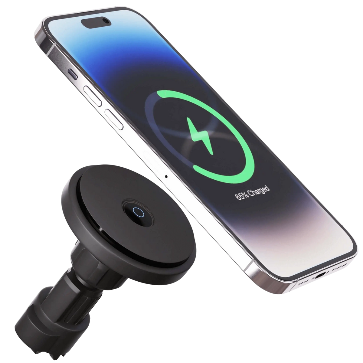 Support de téléphone magnétique pour voiture avec charge sans fil