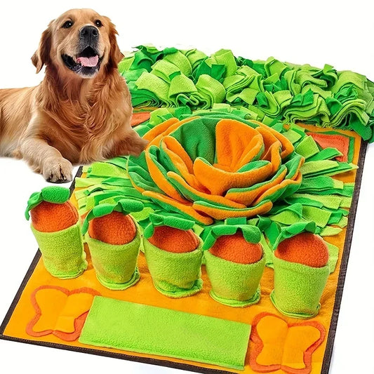Felineau Tapis de Fouille Chien et Chat, Jouet Interactif Anti-Glouton en Polaire pour Friandises et