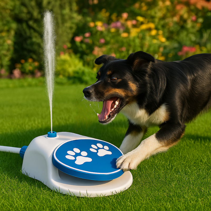 Felineau Fontaine à Eau Activée par la Patte pour Chien - Jeu d'Été