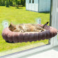 Felineau Hamac de Fenêtre pour Chat Pliable avec Ventouses Renforcées et Housse Réversible