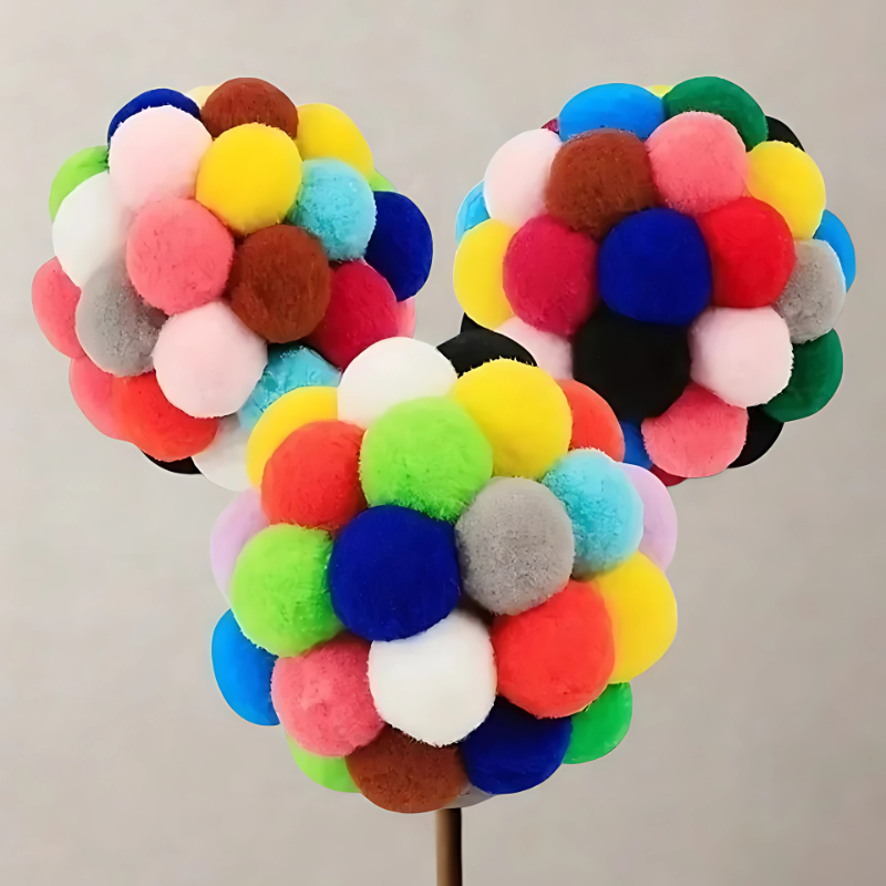 Balles Pompon Chat - Jouets Peluche x3 - image 3