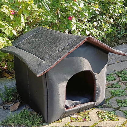 Felineau Niche Extérieure Tente Imperméable - Cabane Isolée Toutes Saisons
