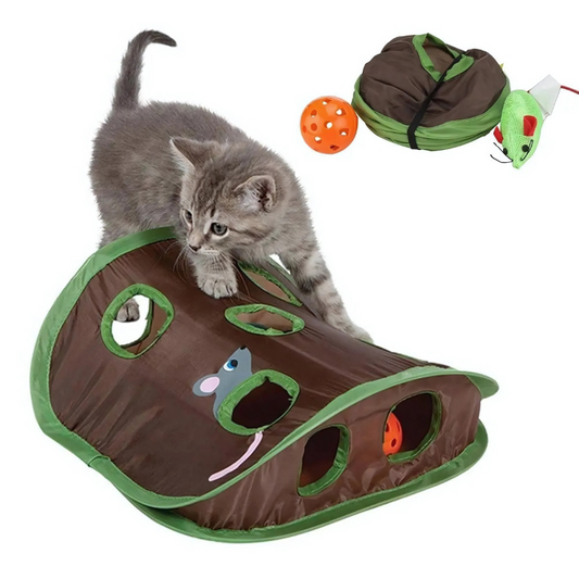 Felineau Jouet Cache-Cache Interactif Félin - Stimulation Instinct Chasseur