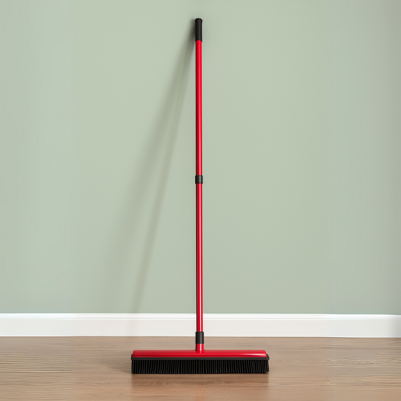 Felineau Balai en Caoutchouc Anti-Poils pour Animal - Noir ou Rouge