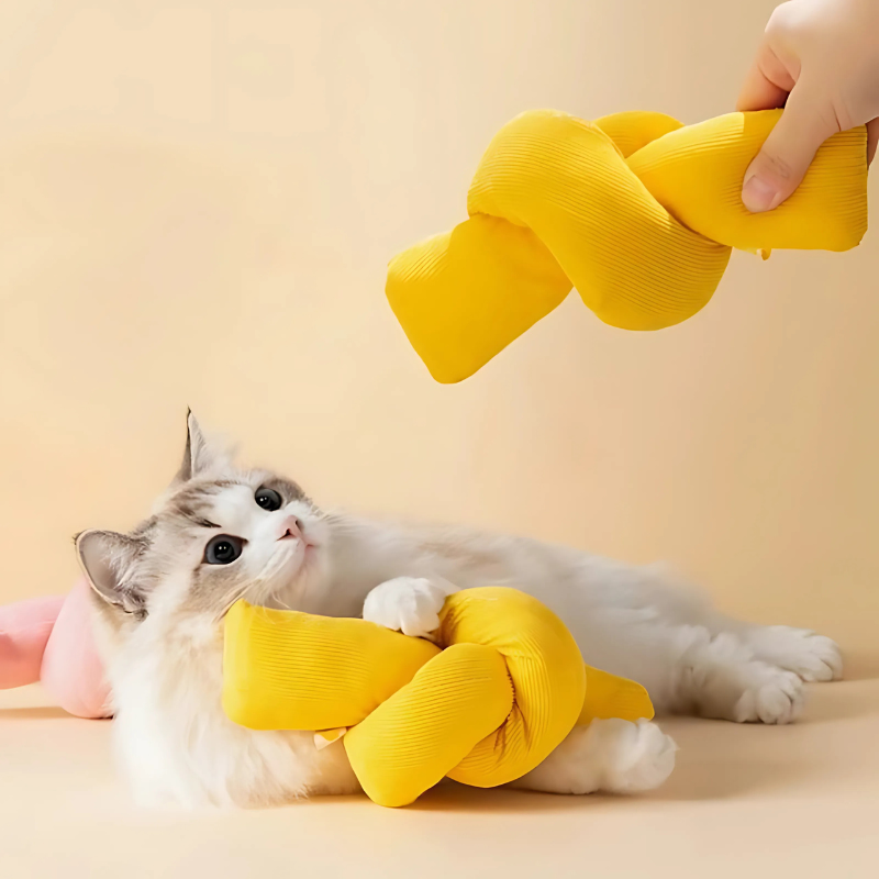 Felineau Jouet Nœud en Peluche Craquant pour Chat