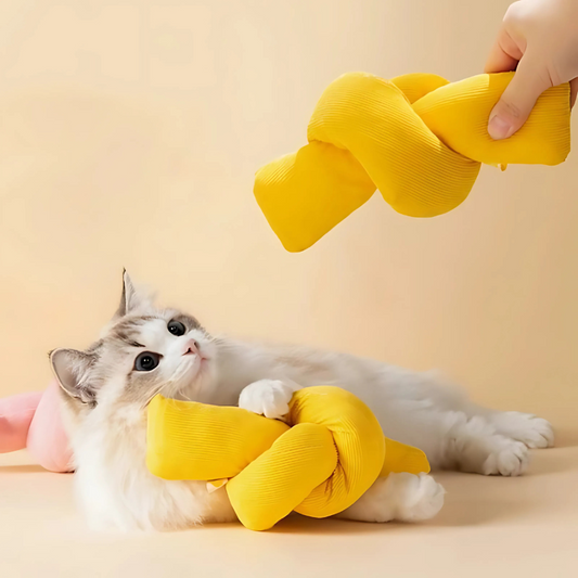 Felineau Jouet Nœud en Peluche Craquant pour Chat
