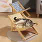 Felineau Transat en Bois avec Tapis Griffoir pour Chat