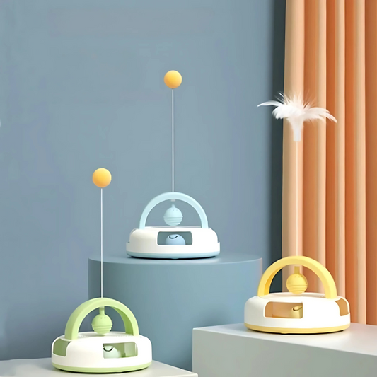 Felineau Jouet Culbuteur Interactif pour Chat - Bleu ou Rose
