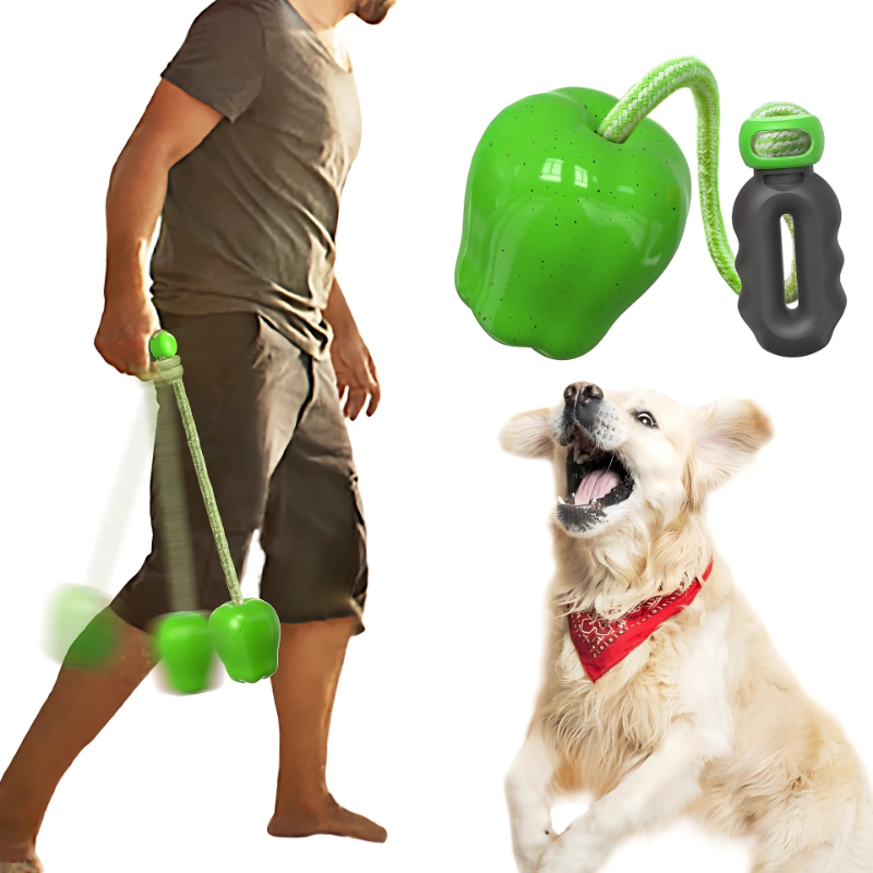Felineau Jouet à Mâcher Pomme pour Chien - Vert ou Rouge