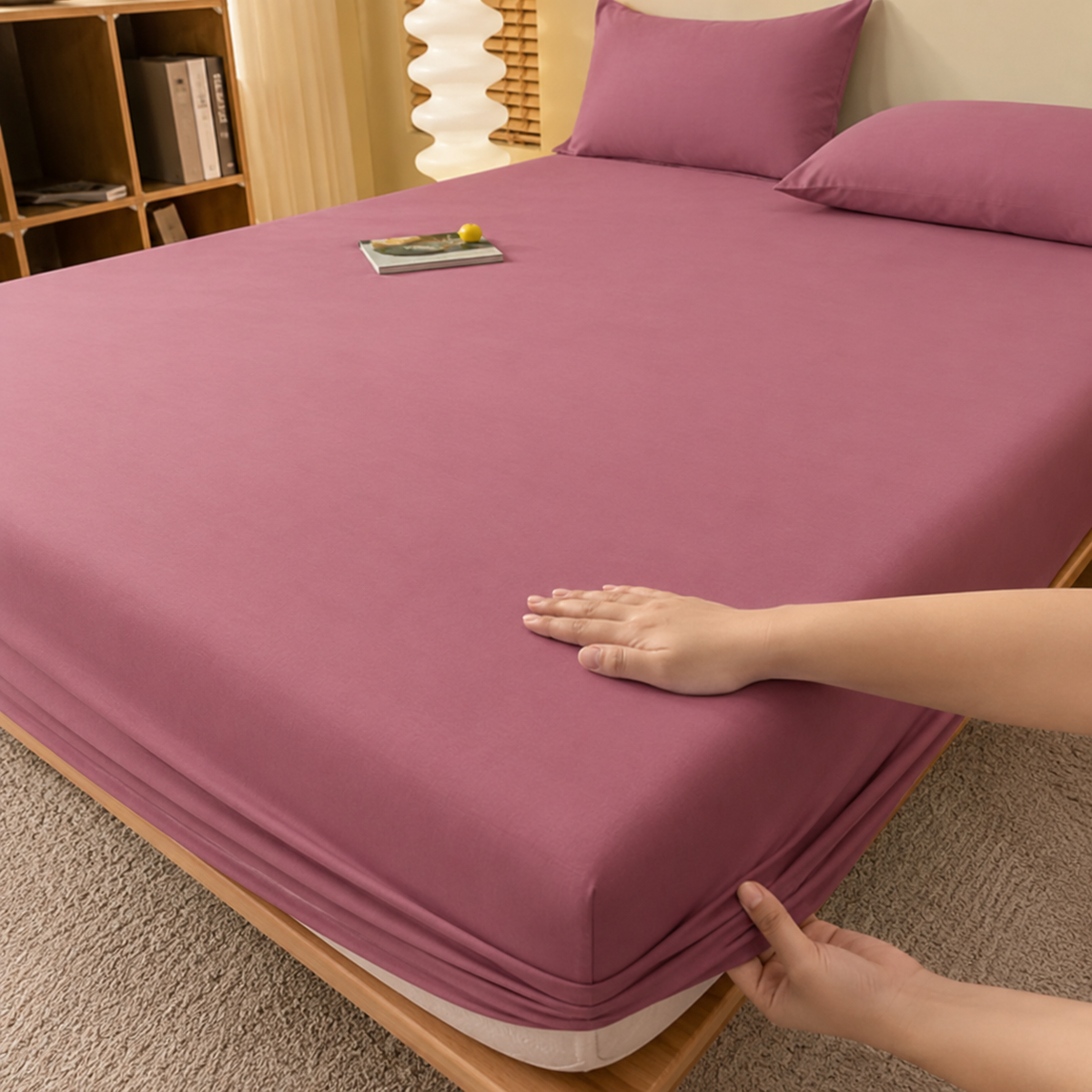 Drap-housse uni à bonnet profond de 29 cm