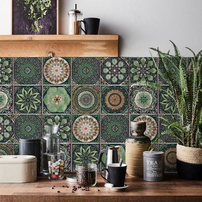 Lot de 24 stickers muraux à motif de carrelage