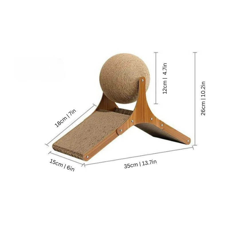 Felineau Griffoir Circulaire Interactif - Divertissement et Protection Meubles