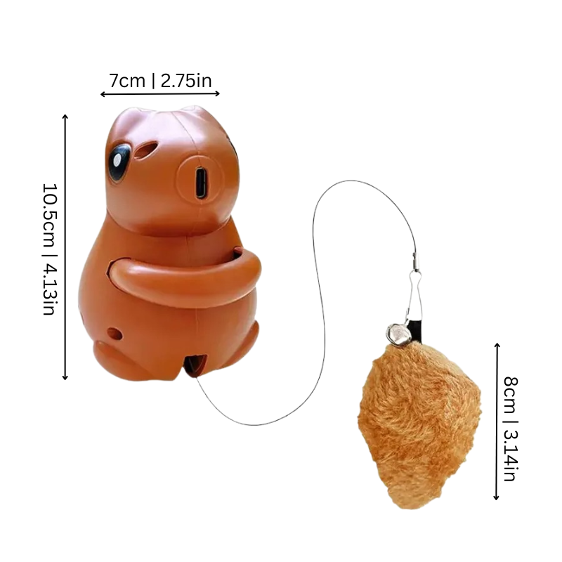 Felineau Écureuil Roulant Peluche Interactif - Course Poursuite Amusante