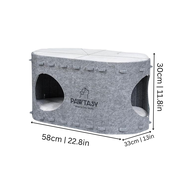 Felineau Lit Dôme Douillet pour Chat - Nid Cosy & Chaud