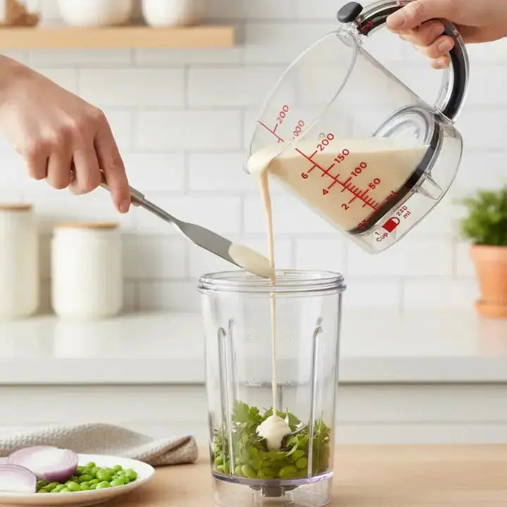 Verre doseur gradué en plastique avec bec verseur