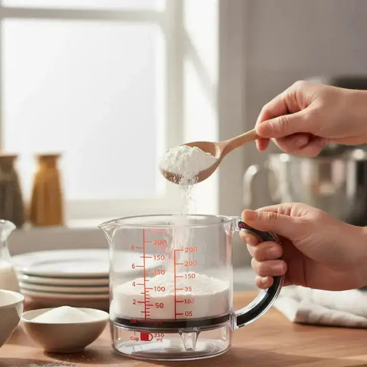 Verre doseur gradué en plastique avec bec verseur