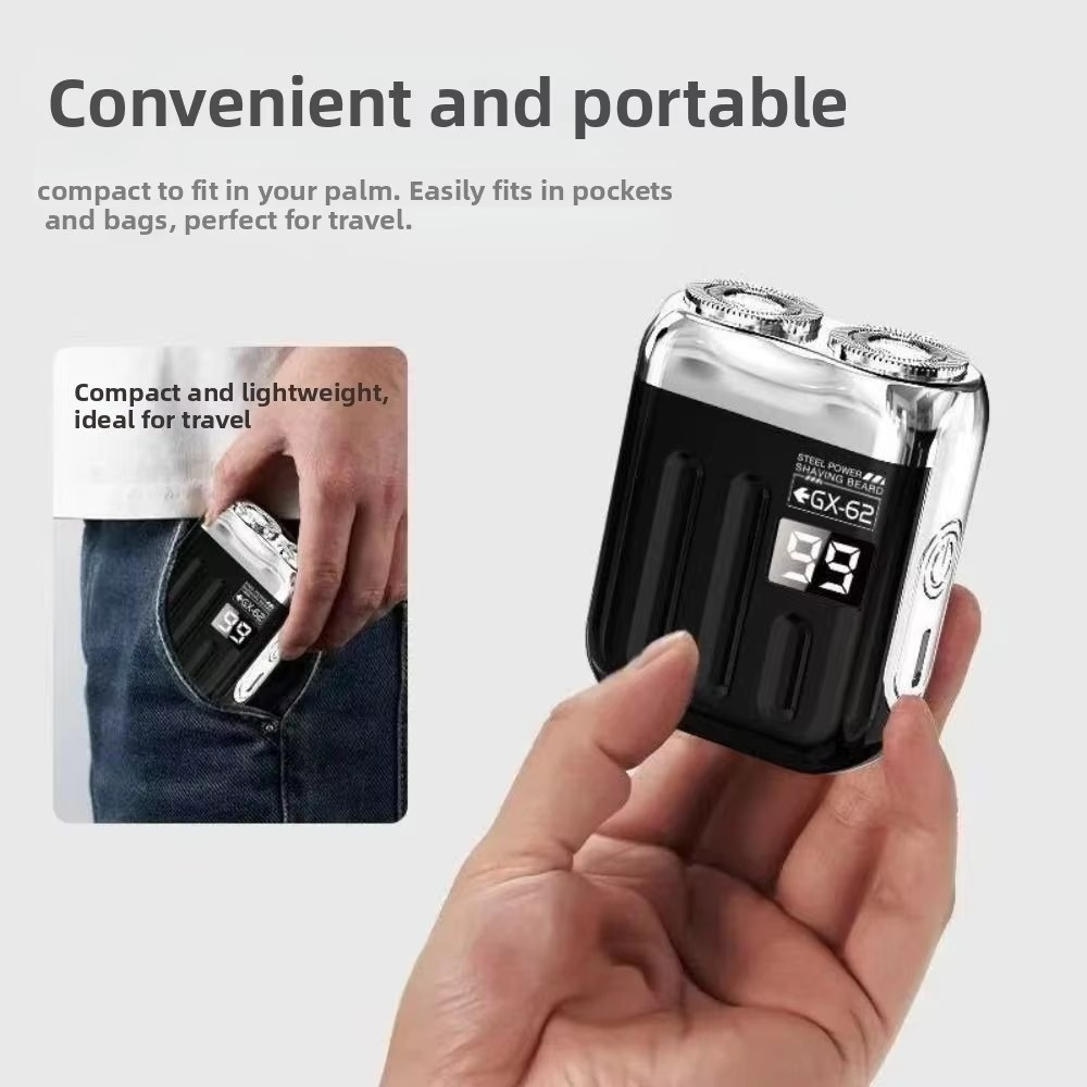 Mini rasoir électrique à double tête rechargeable USB