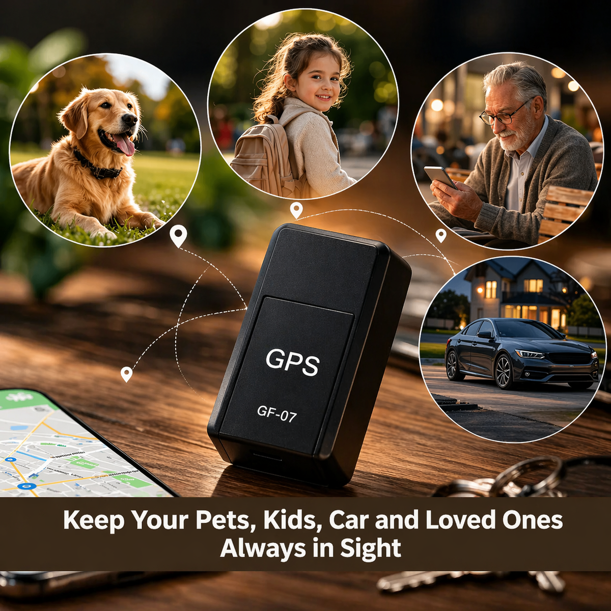 Mini traceurs GSM et GPRS magnétiques, lot de 2