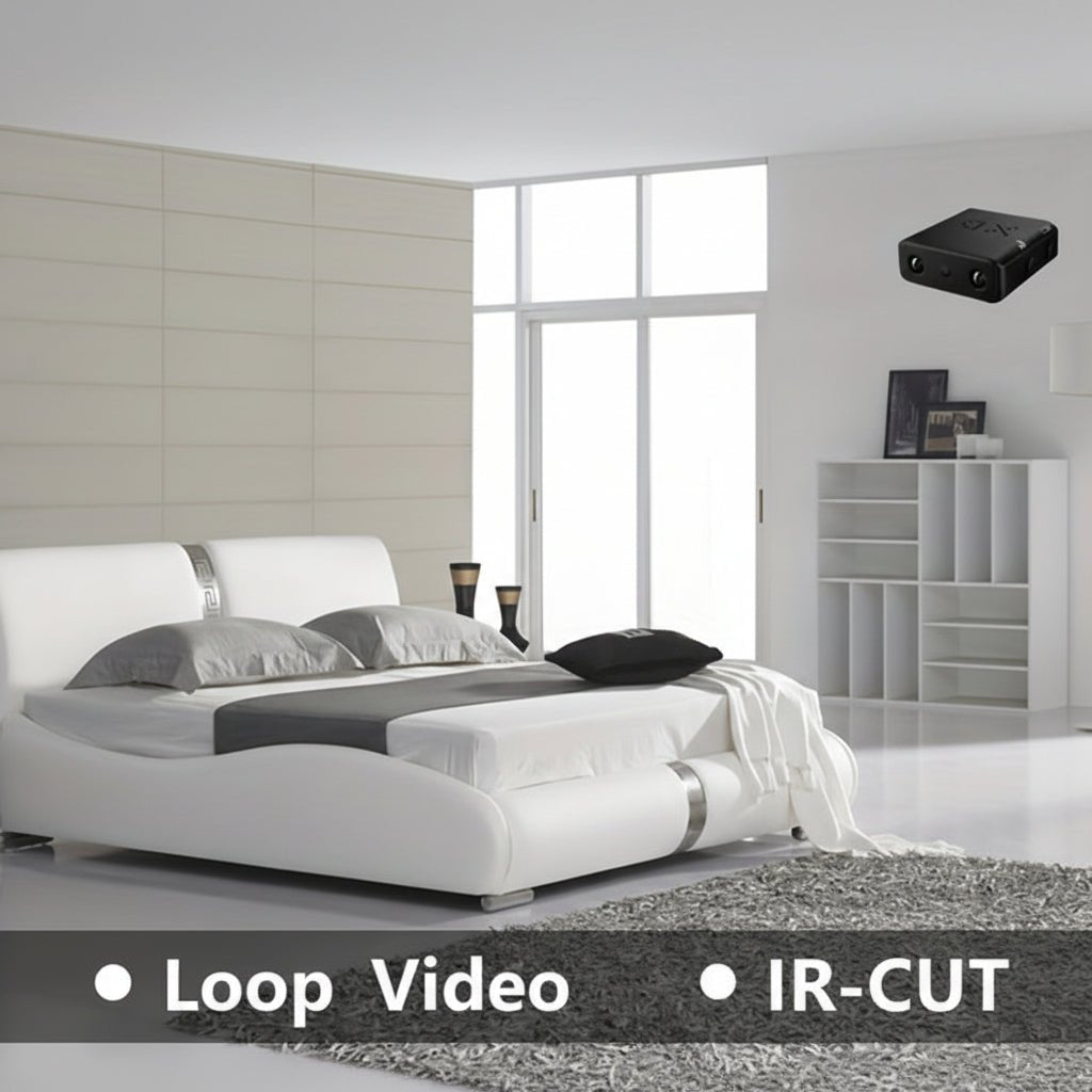 Mini caméra avec vision nocturne infrarouge et détection de mouvement