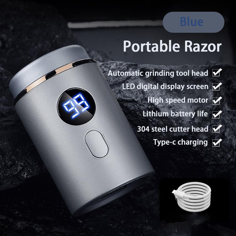 Mini rasoir électrique rechargeable avec indicateur LED