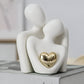 Figurine couple minimaliste en résine