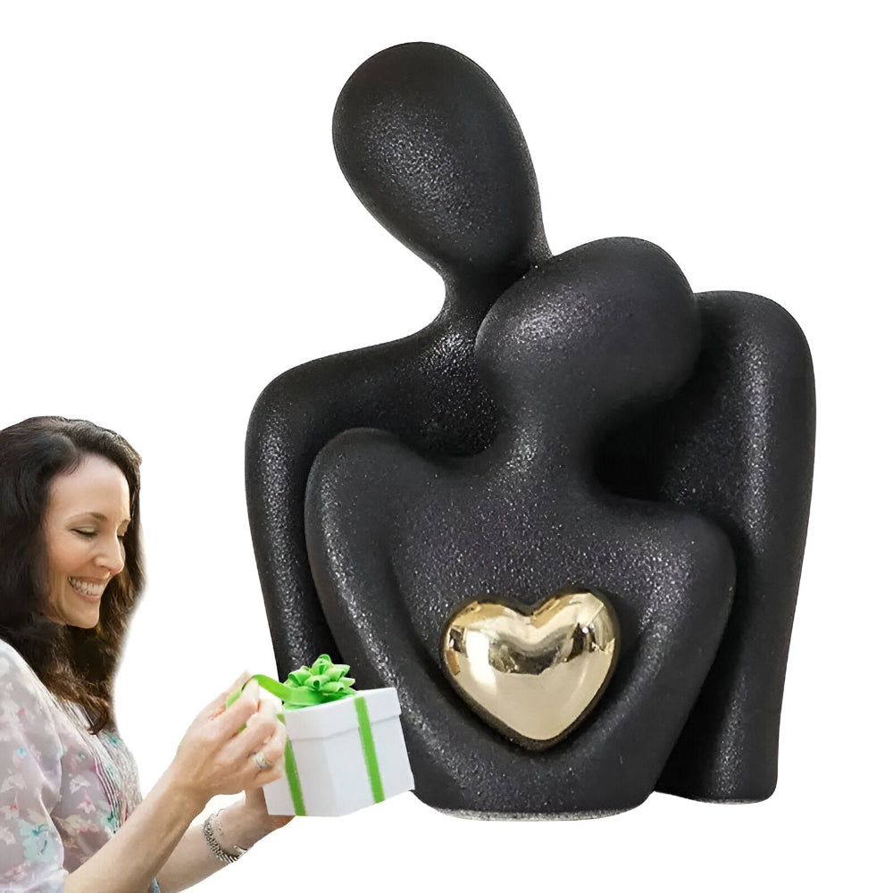 Figurine couple minimaliste en résine