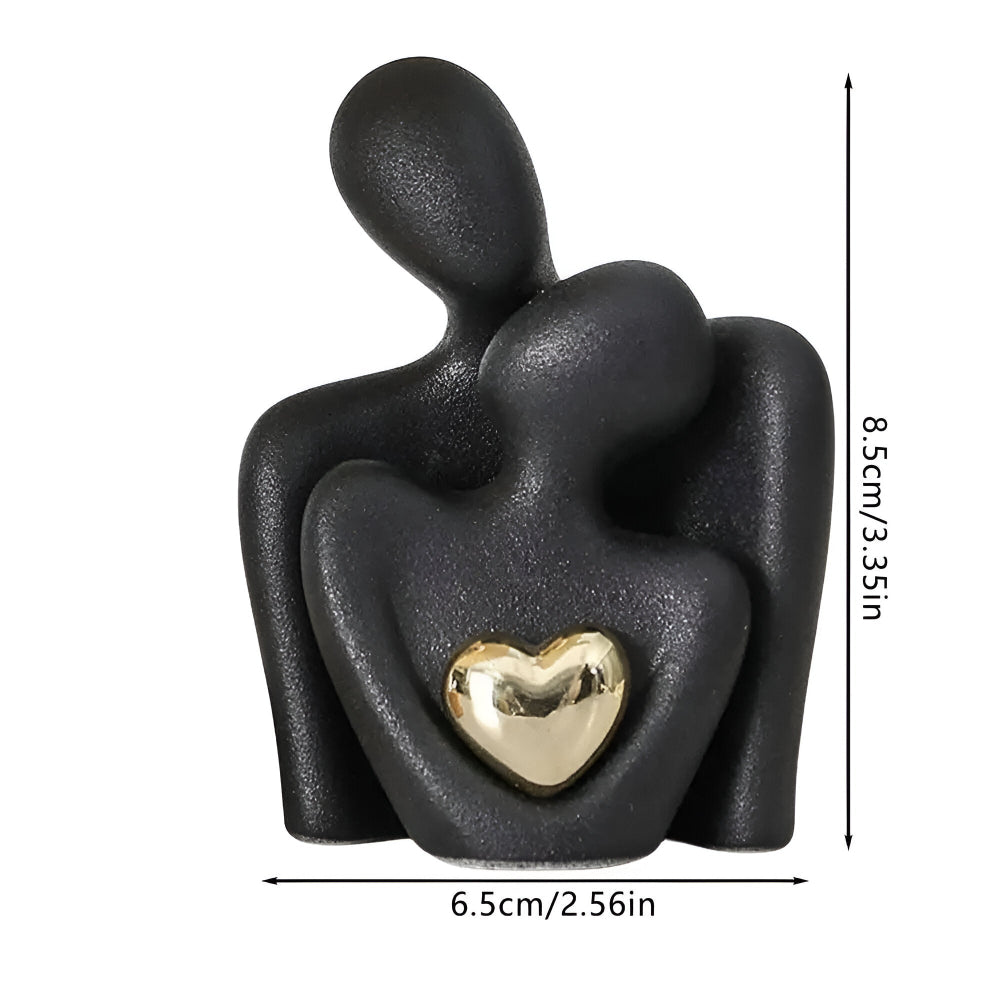 Figurine couple minimaliste en résine