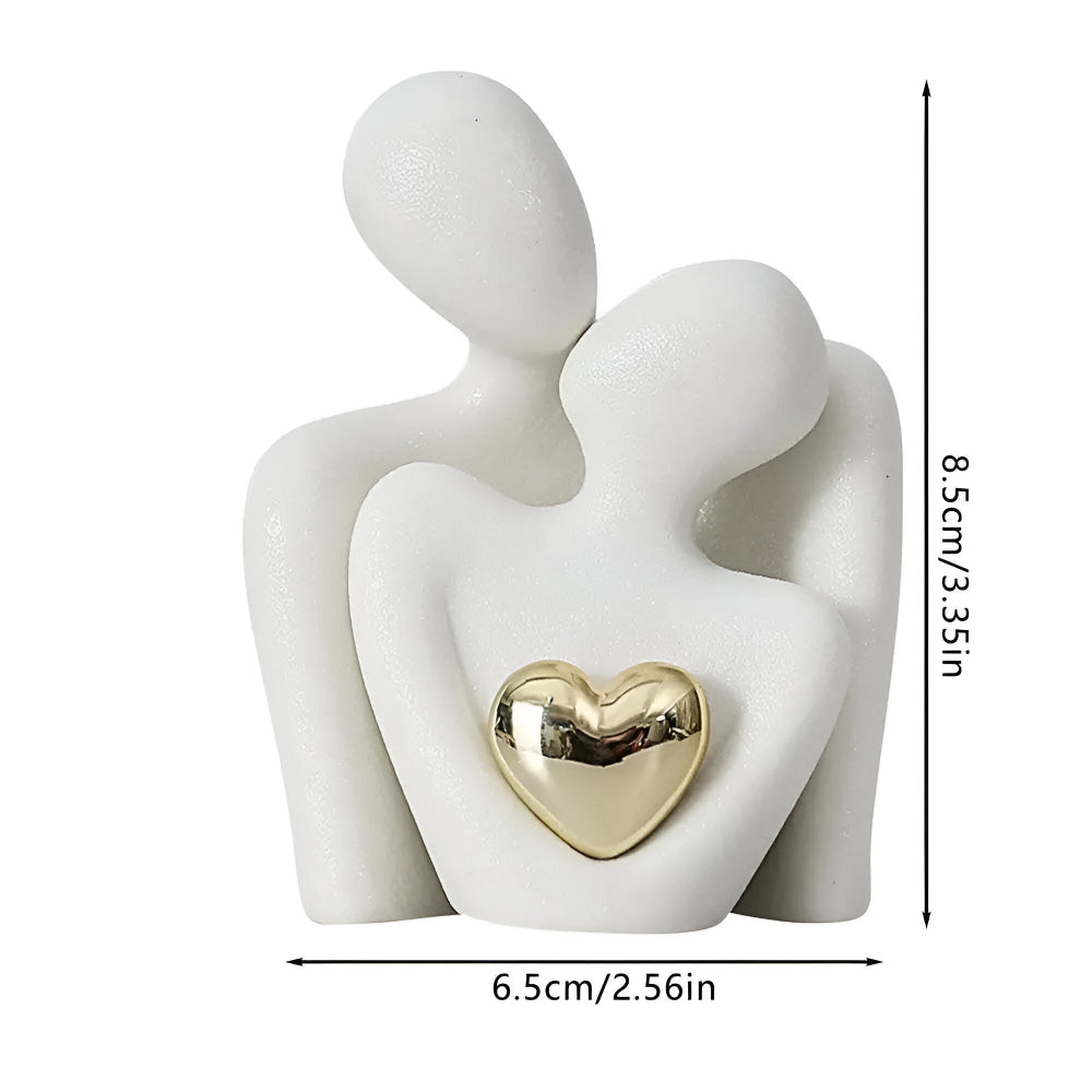 Figurine couple minimaliste en résine