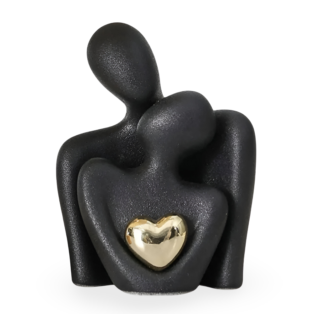 Figurine couple minimaliste en résine