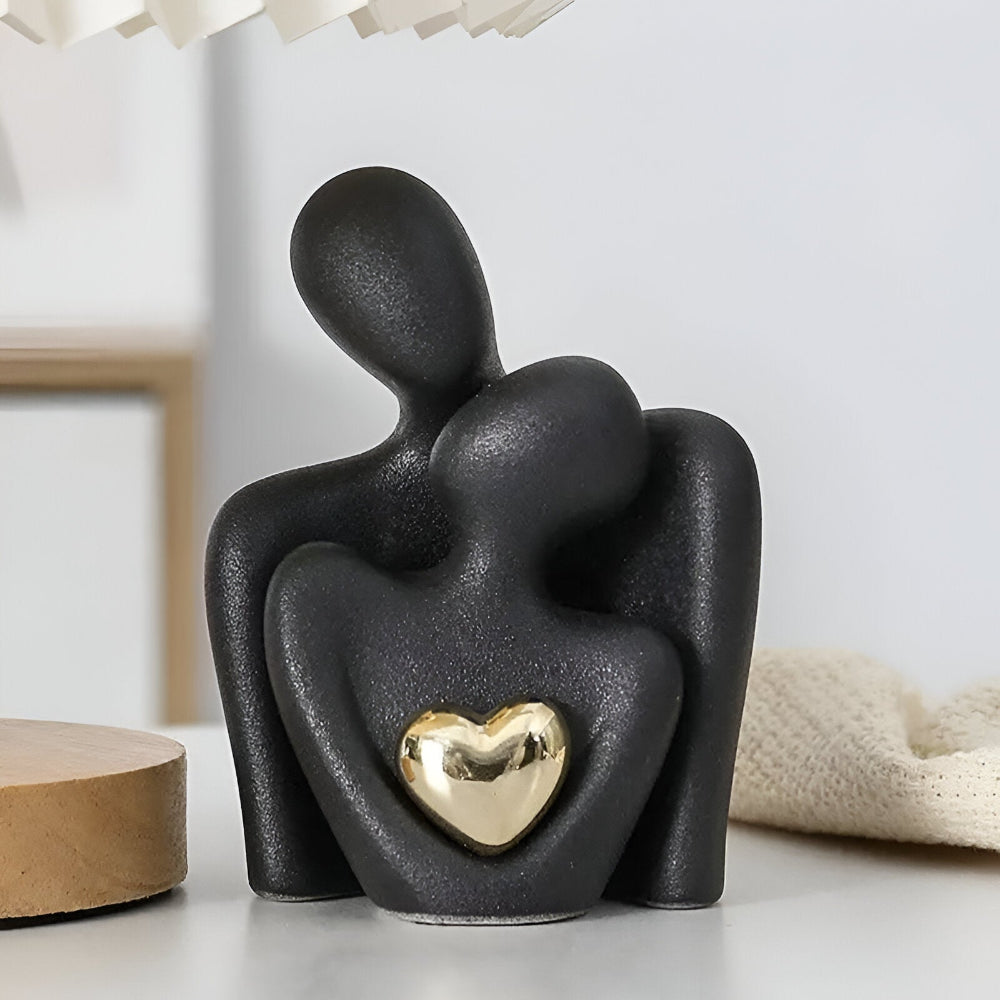 Figurine couple minimaliste en résine