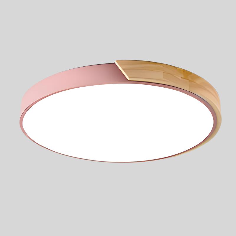 Plafonnier rond fin à trois teintes lumineuses
