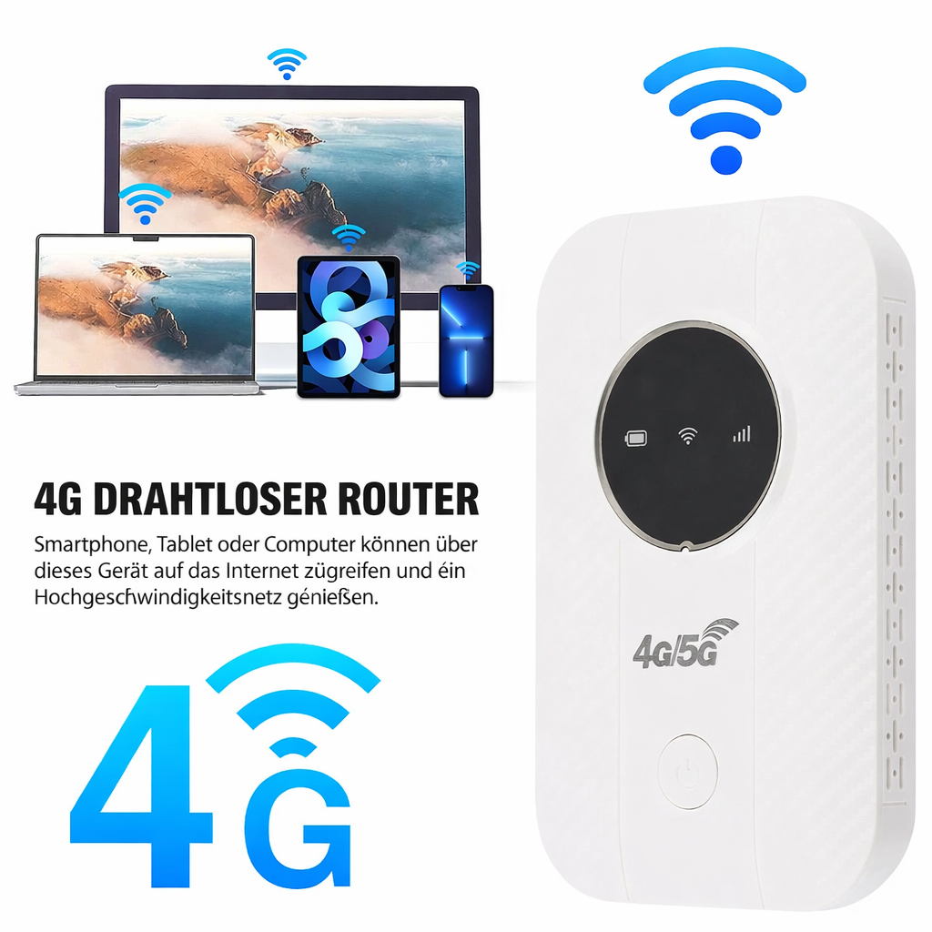 Routeur Wi-Fi mobile 4G LTE rechargeable 2 100 mAh