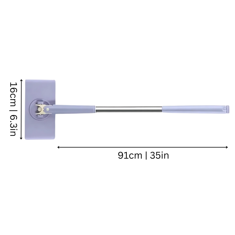 Balai plat à éjection de lingette sans contact