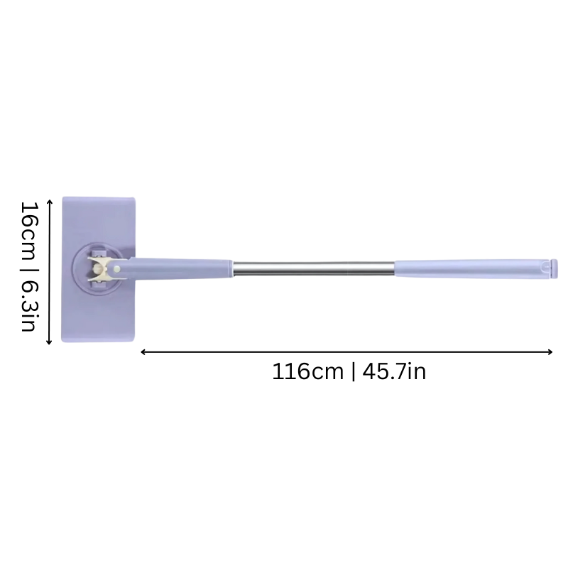 Balai plat à éjection de lingette sans contact